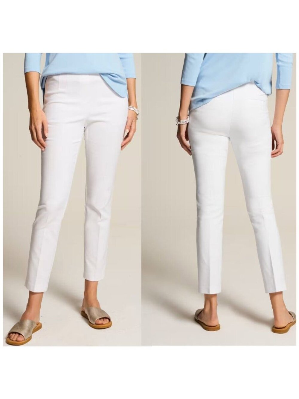 J. Jill Ankle Pants Size 16 Cotton-Stretch Slim-Leg  NWOT